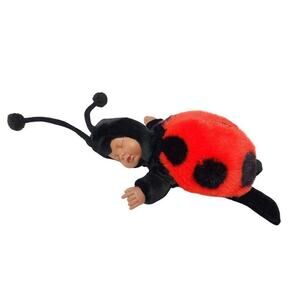 Anne Geddes Collectible Toys, 90s African American Sleeping Ladybug Baby Doll